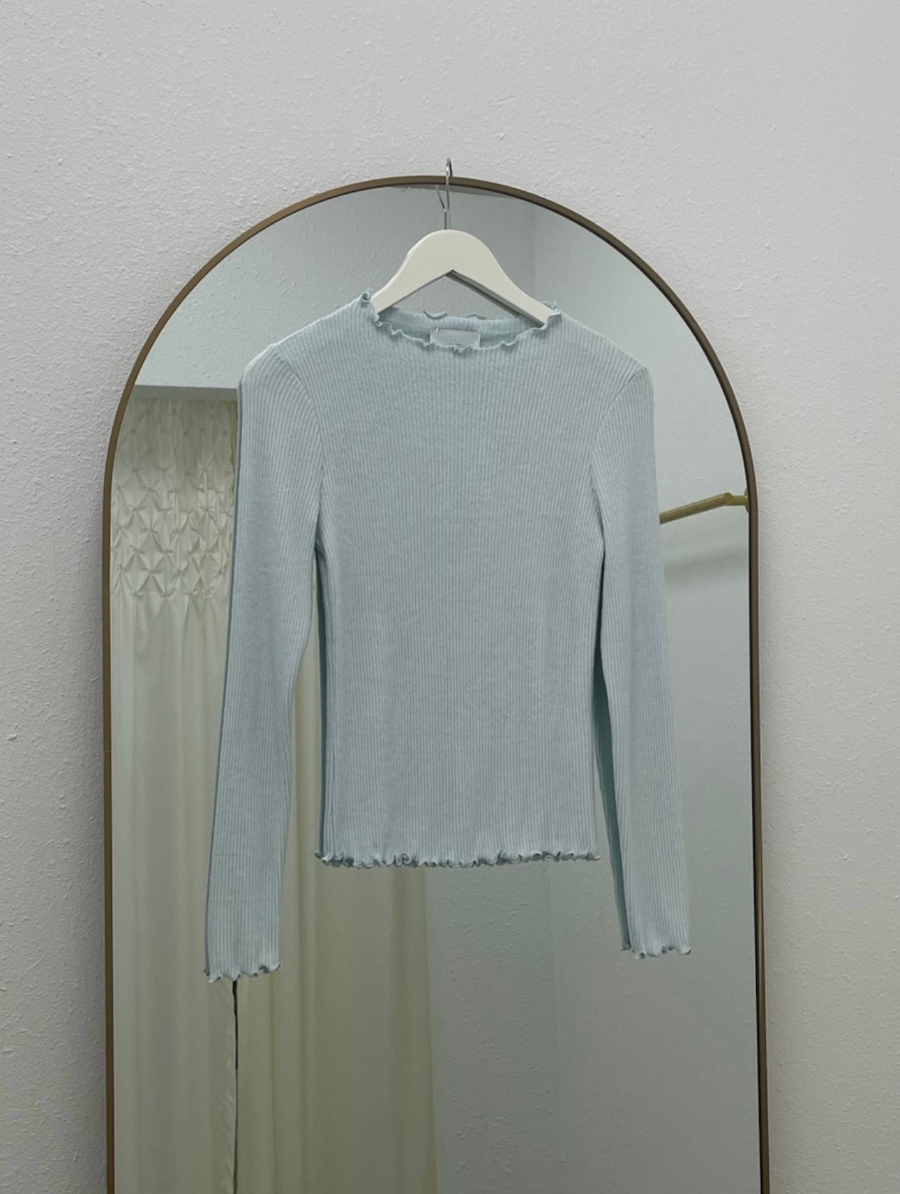 Lettuce Hem Mock Neck Top
