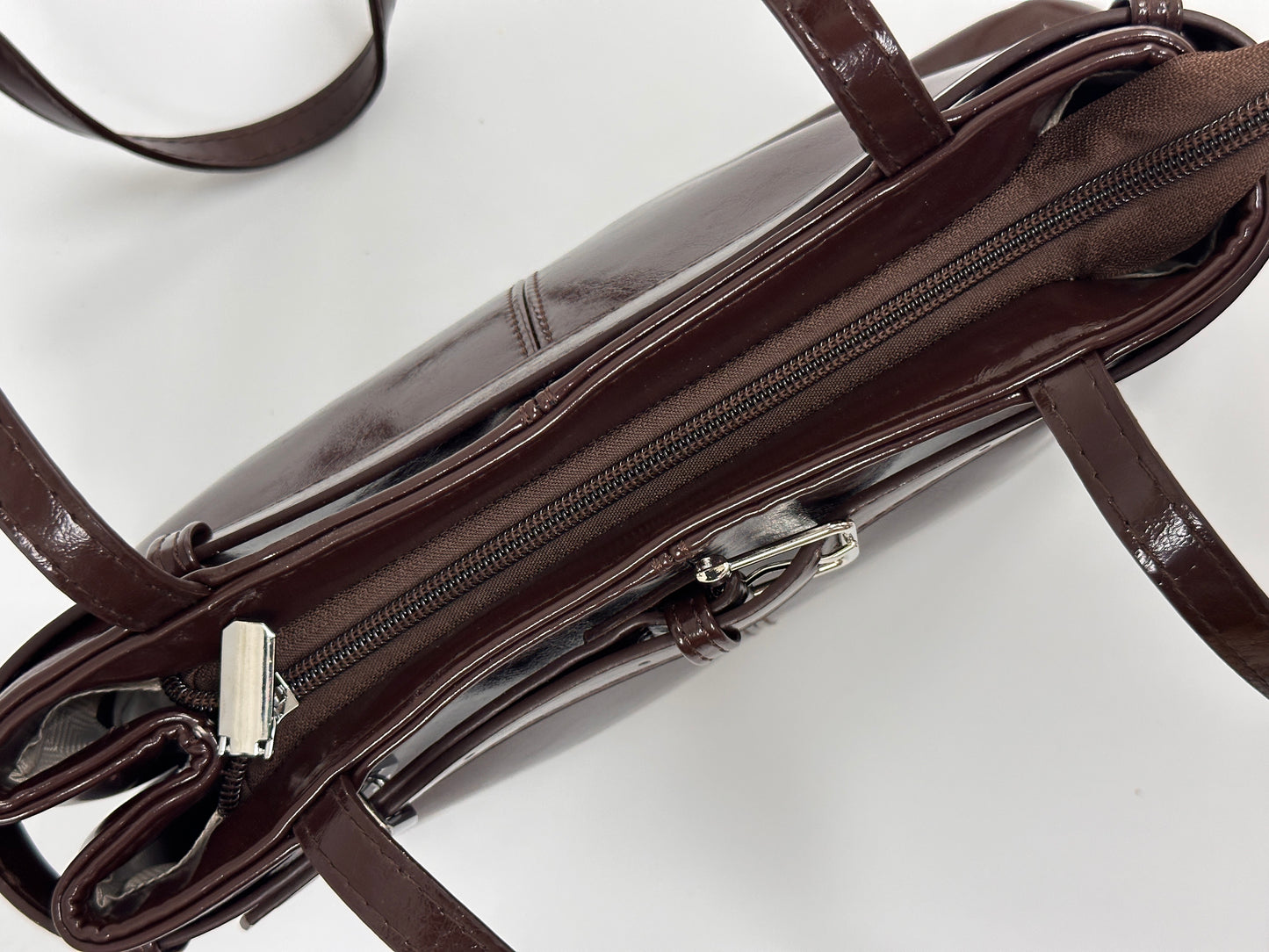 Buckle Detail Faux Leather Shoulder Bag