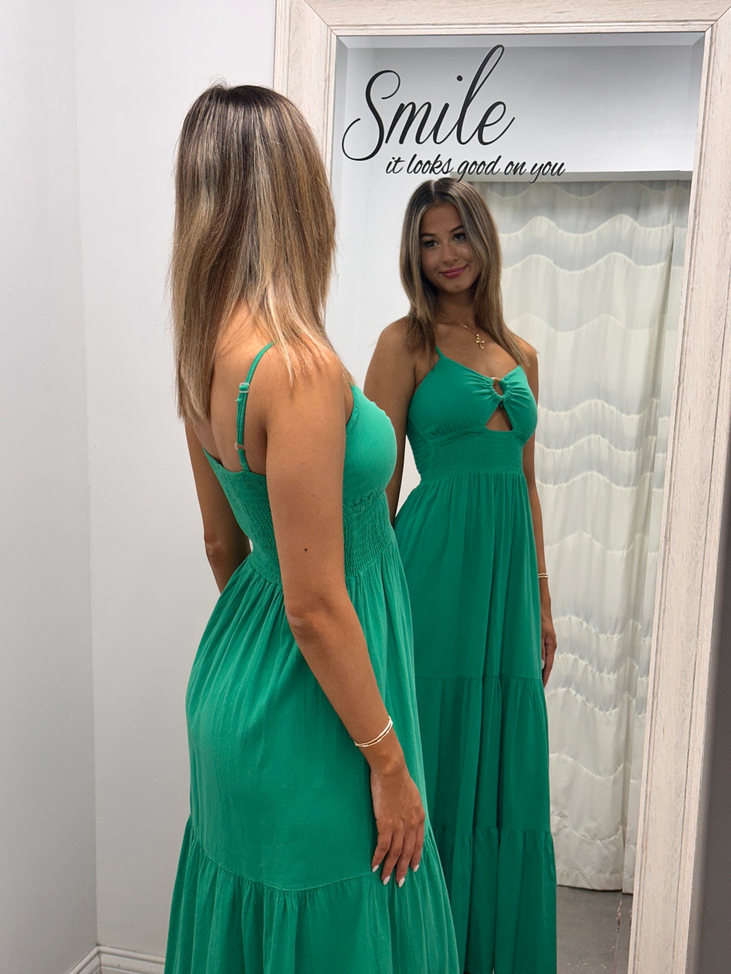 Nora Rings Detail Maxi Dress