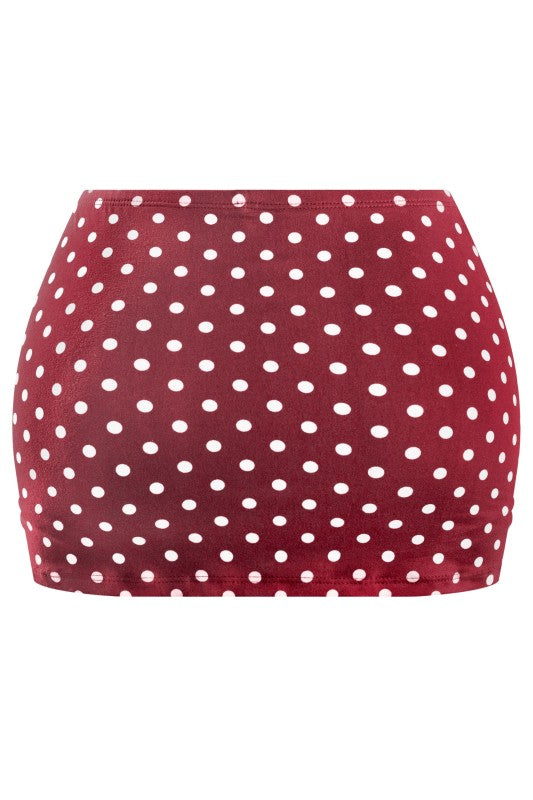 Raven Polka Dot Skort