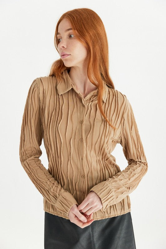 Aliya Pintuck Detail Shirt