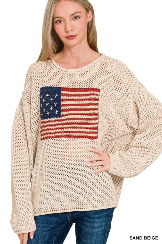 American Flag Sweater