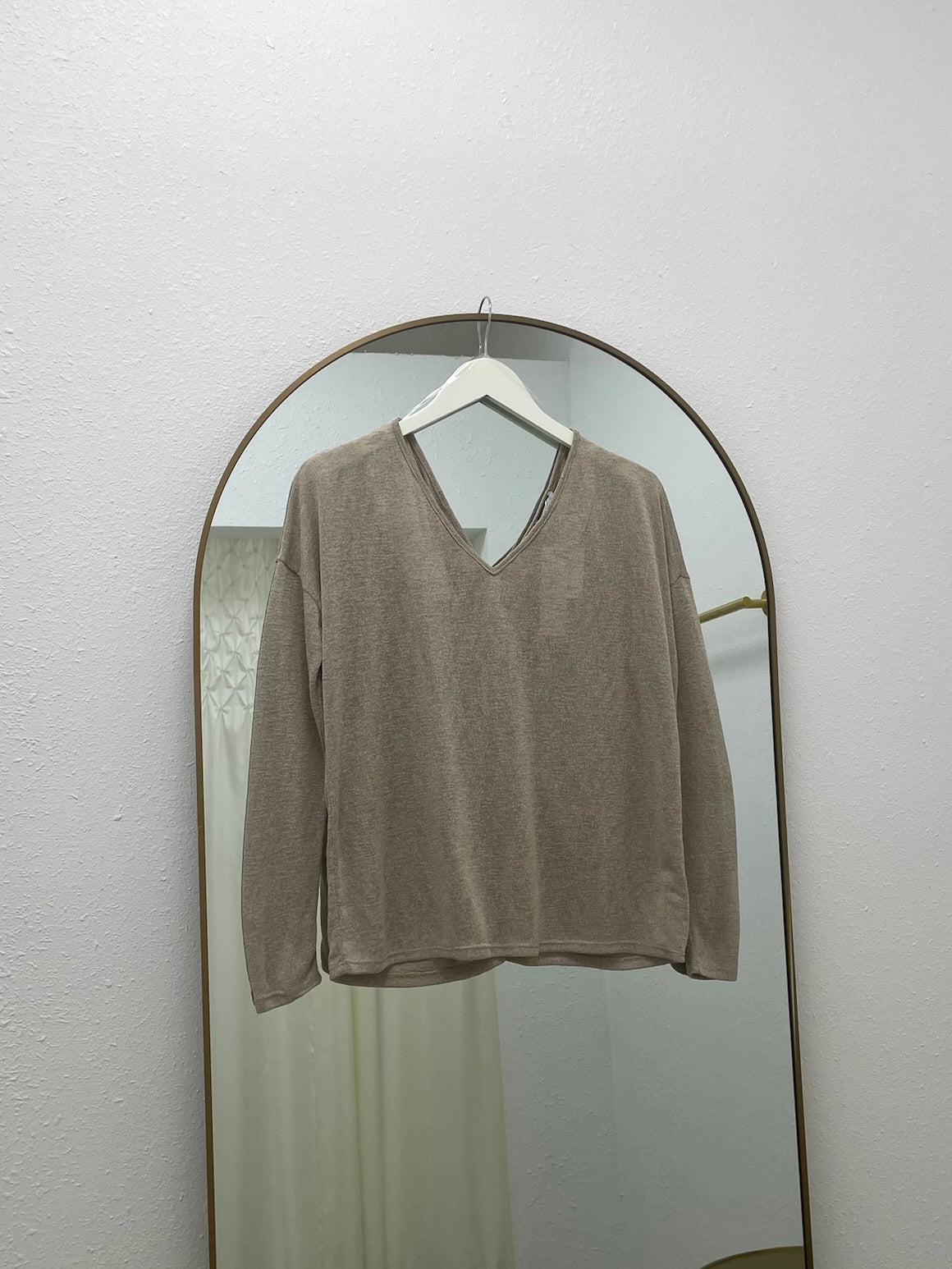 Long Sleeve Cross Back Top