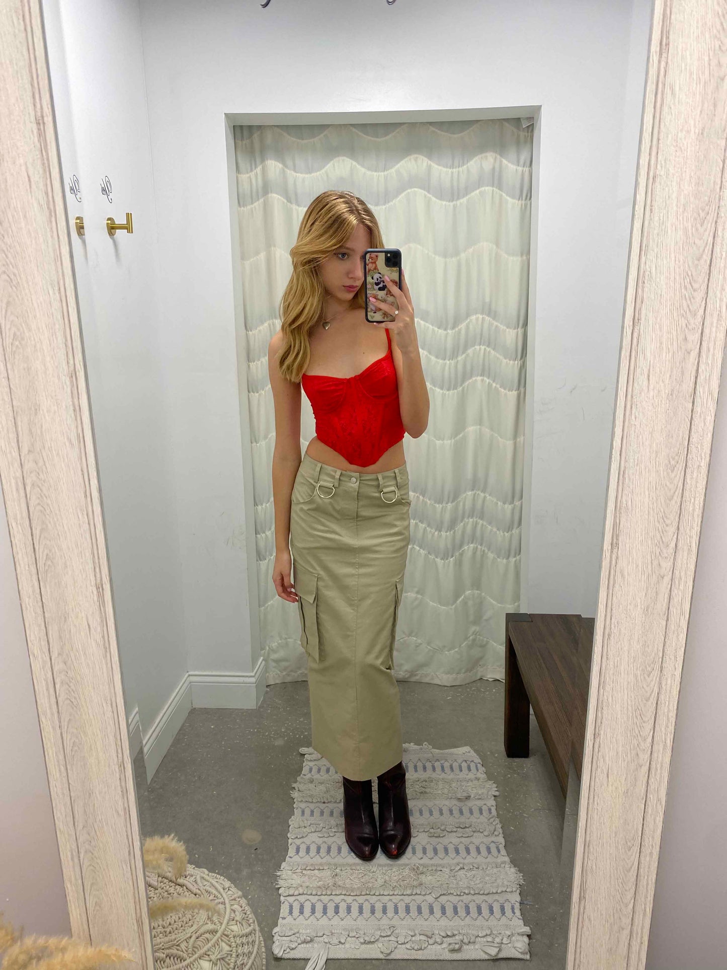 Cargo Midi Skirt Ash