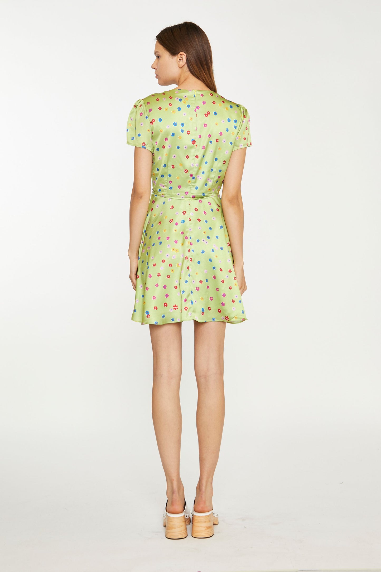 Daisy Lime Wrap Dress