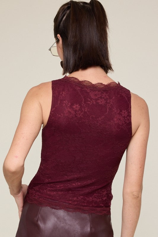 Floral Lace V-Neck Top