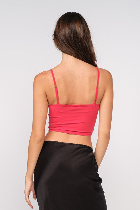 Flower Detail Cropped Tank