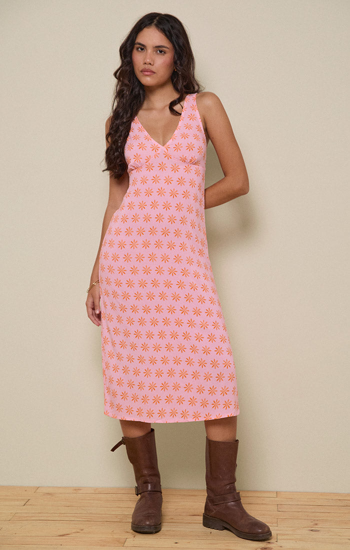 Lisheva Flower Print Midi Dress