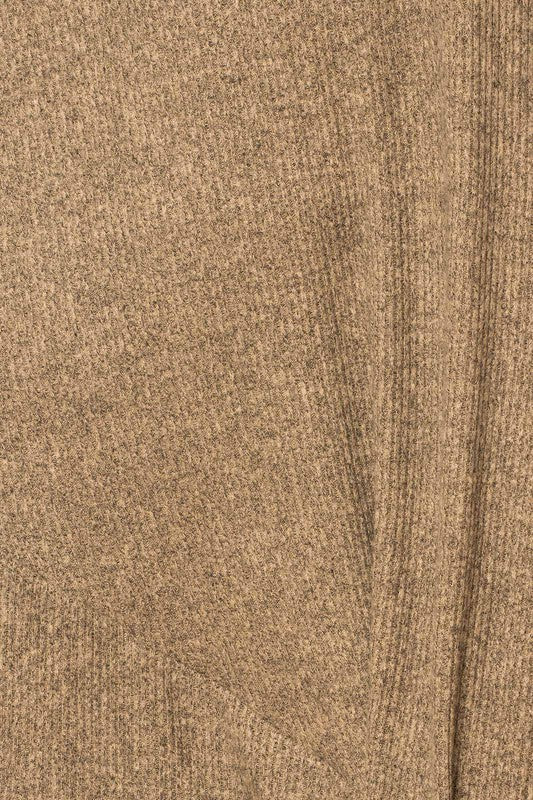 Long Sleeve Bottom Twist Ribbed Dress