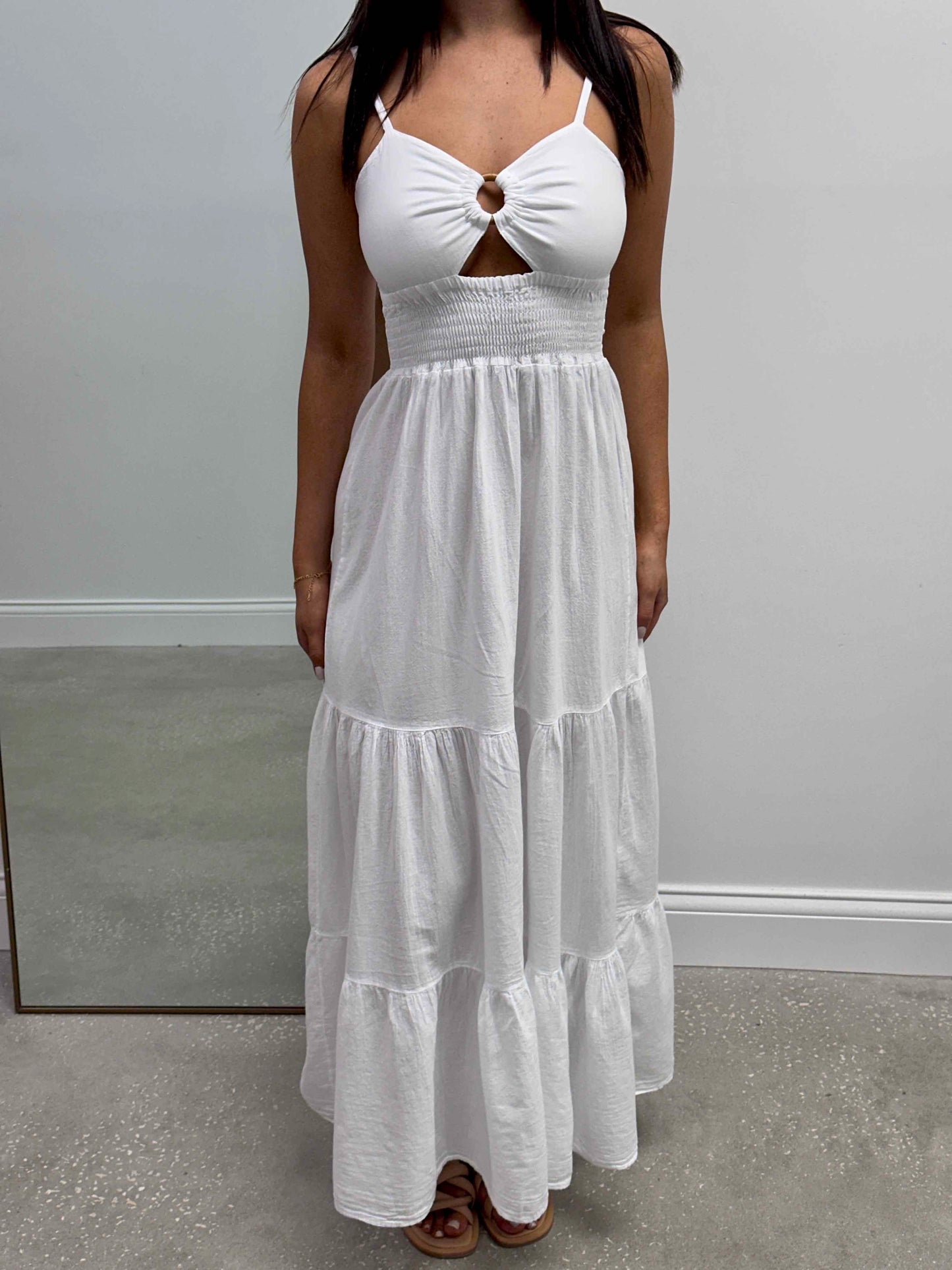 Nora Rings Detail Maxi Dress