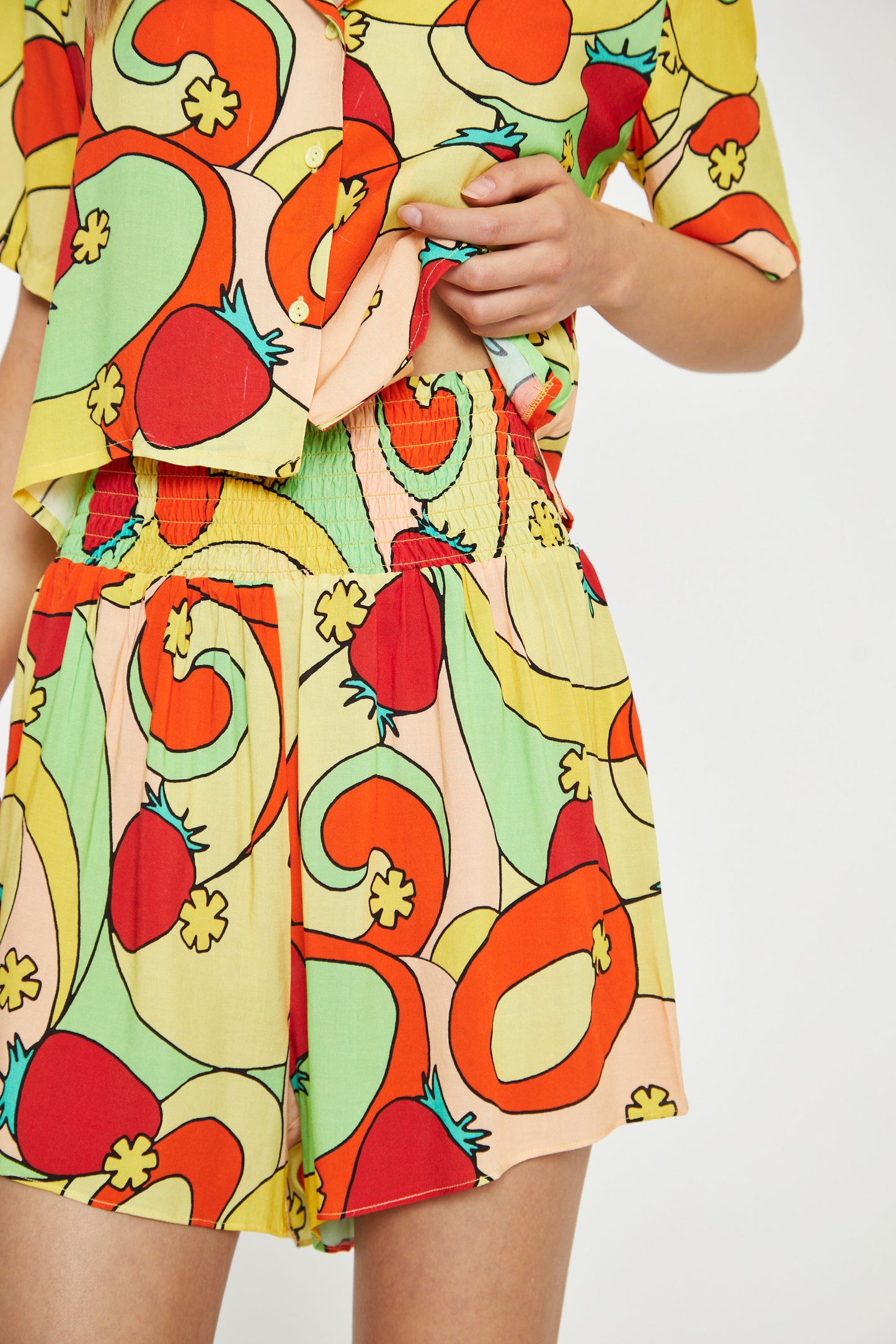 Orange Swirl Strawberry Shorts