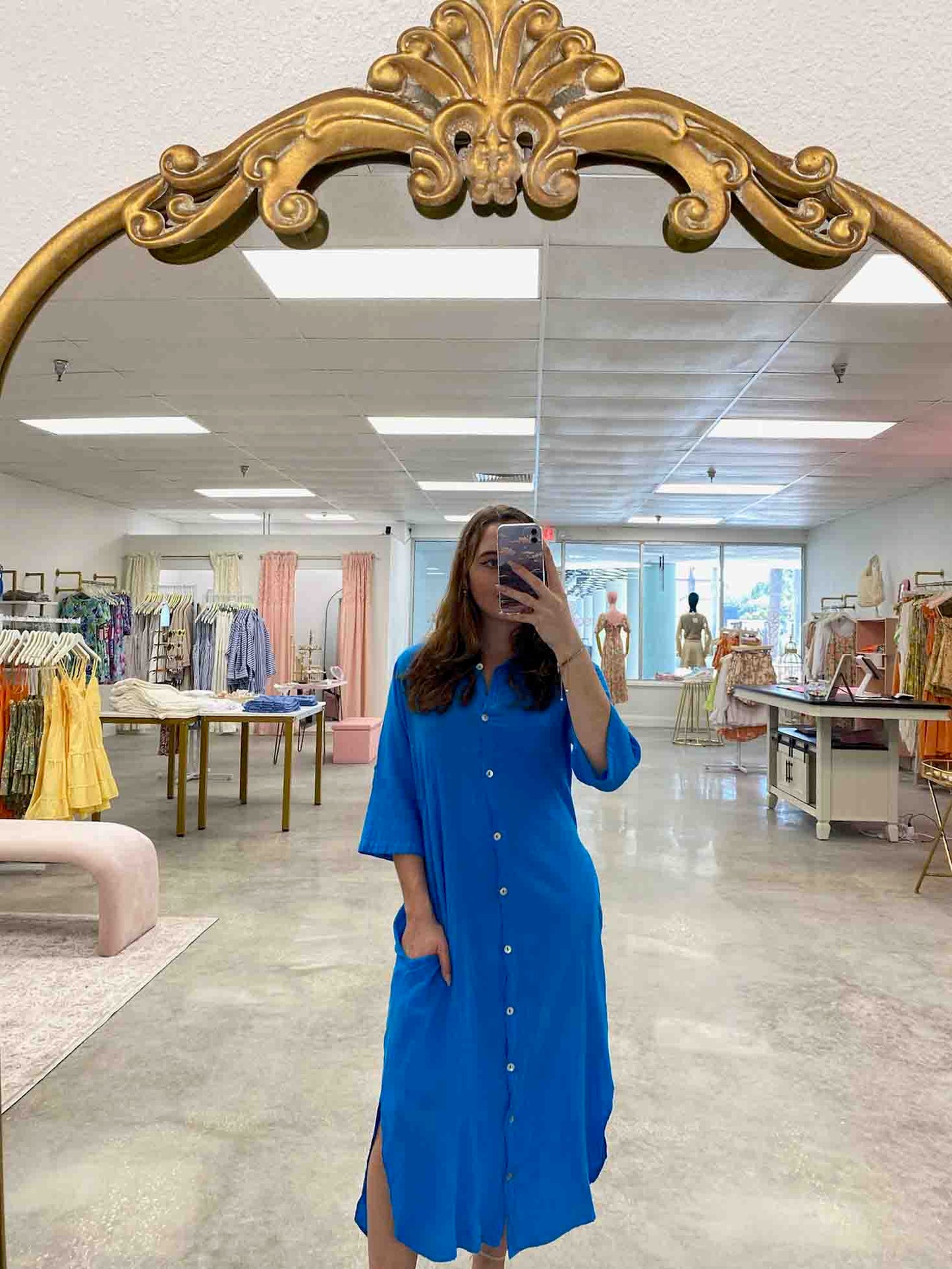 Oversized Shirt Maxi Dress