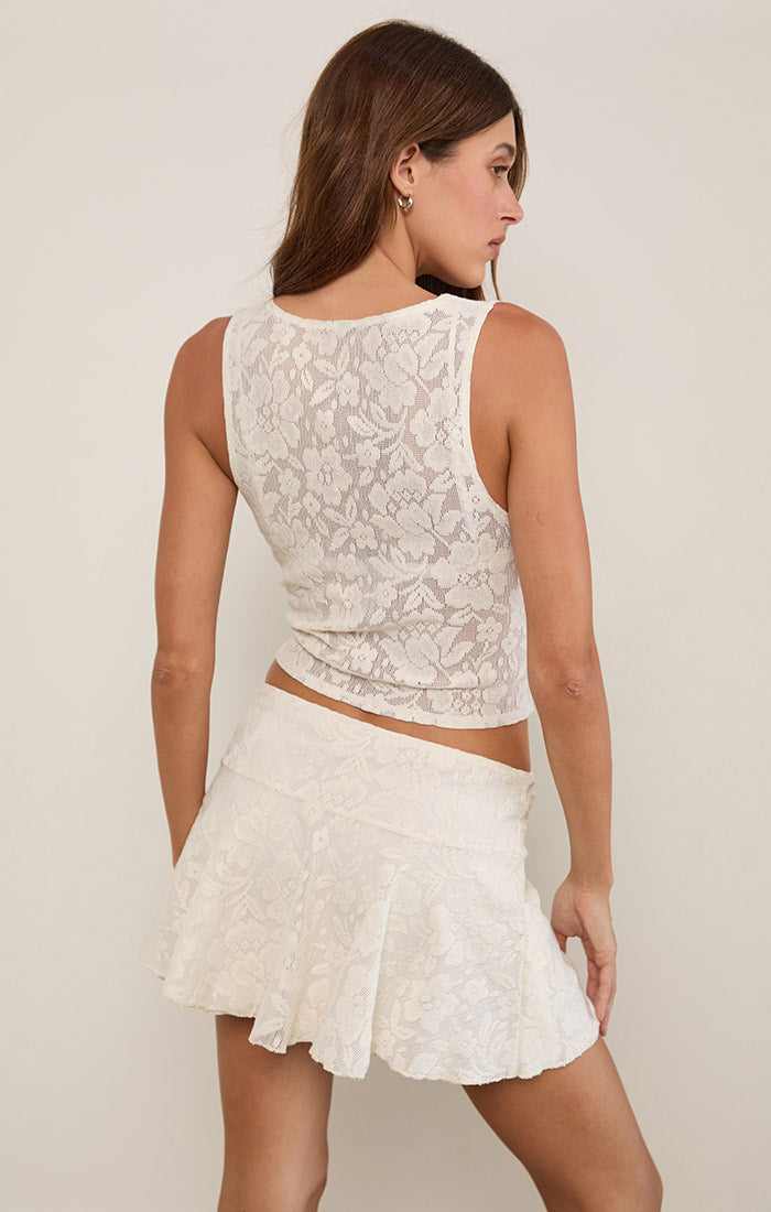 Polovina Ivory Crochet Lace Top
