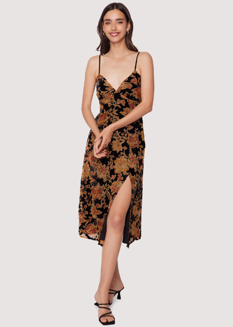 Cabin Hideaway Burnout Midi Dress