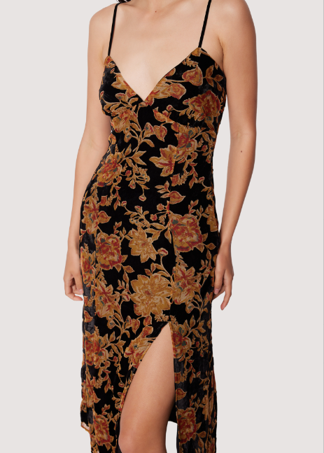 Cabin Hideaway Burnout Midi Dress