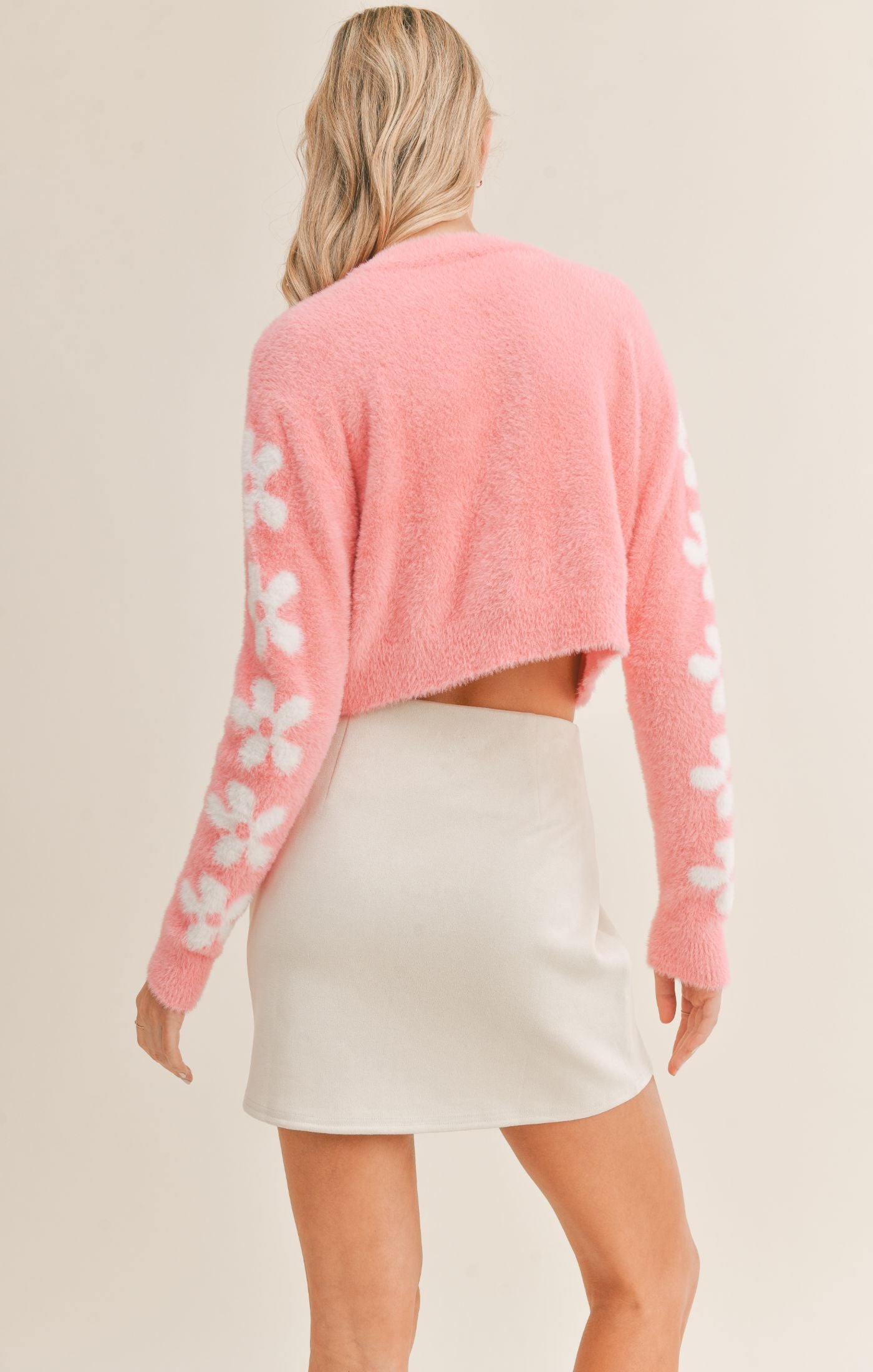Self Love Fuzzy Flower Cardigan