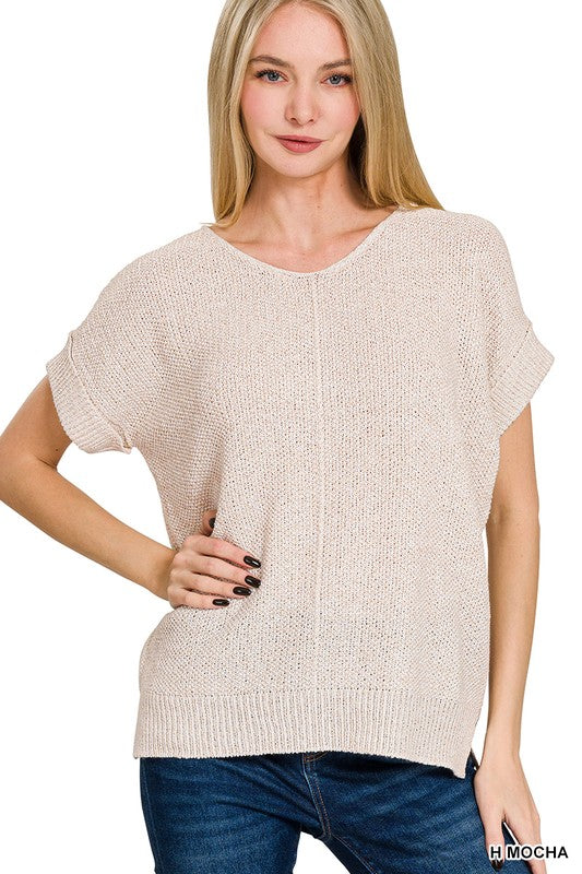 Short Sleeve Sweater Top