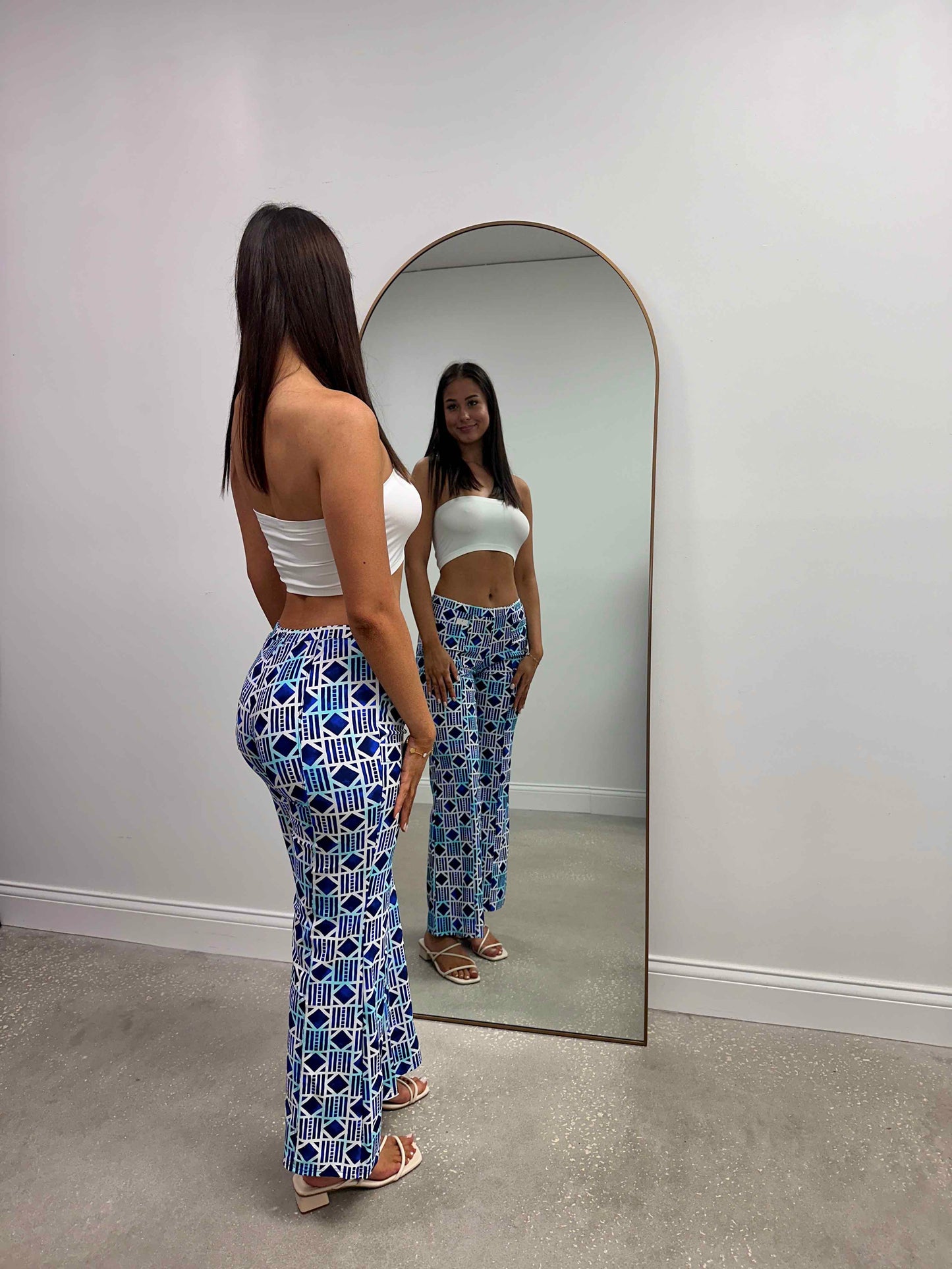 Mercedes Wide Leg Printed Pants