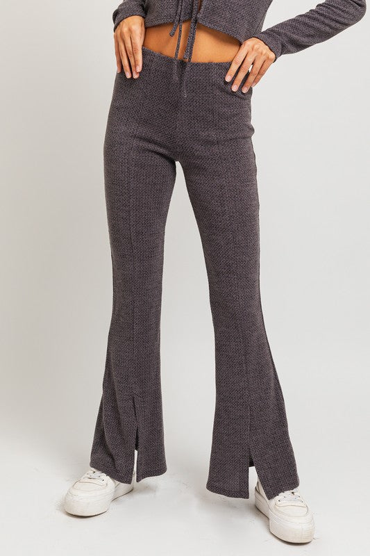 Front Slit Knit Pants