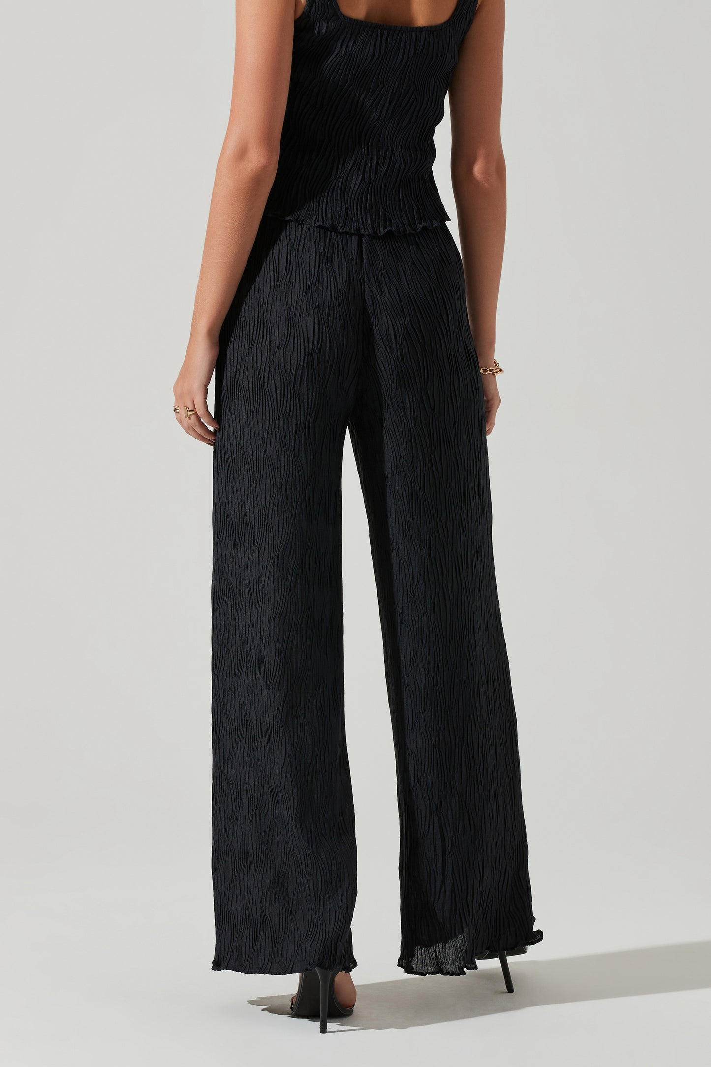 Janesa Textured Wide Leg Pants