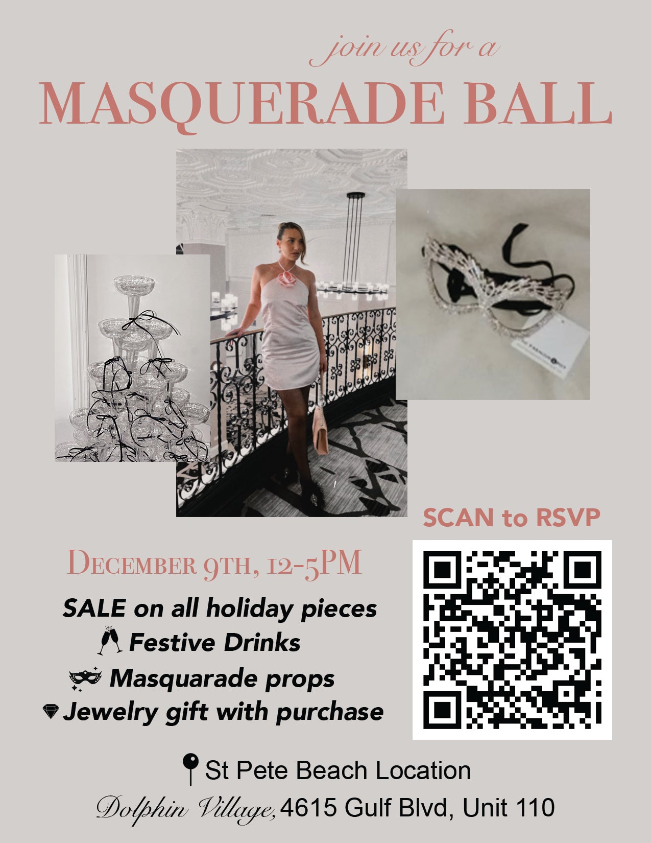 Masqerade Ball Event Entry 12/9 12-5 PM