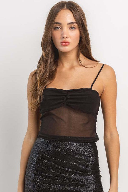 Mesh Cropped Top
