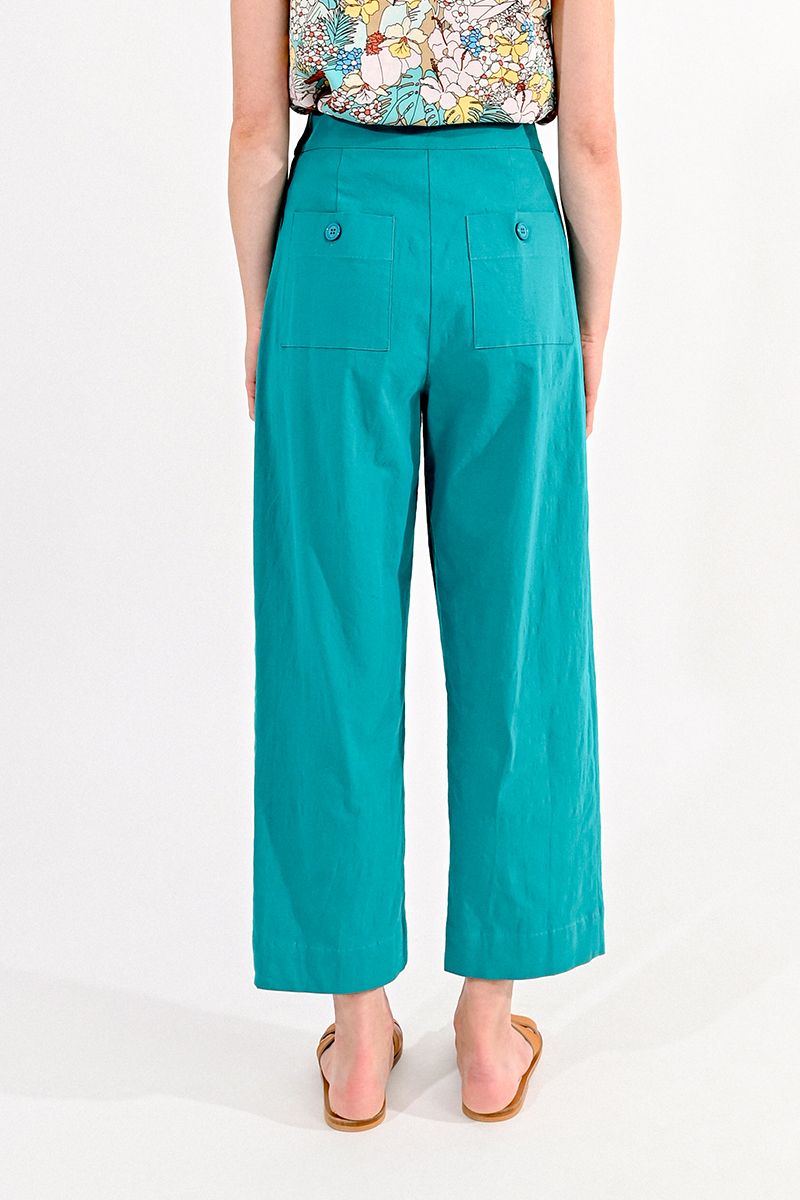 Pleated Cropped Pants