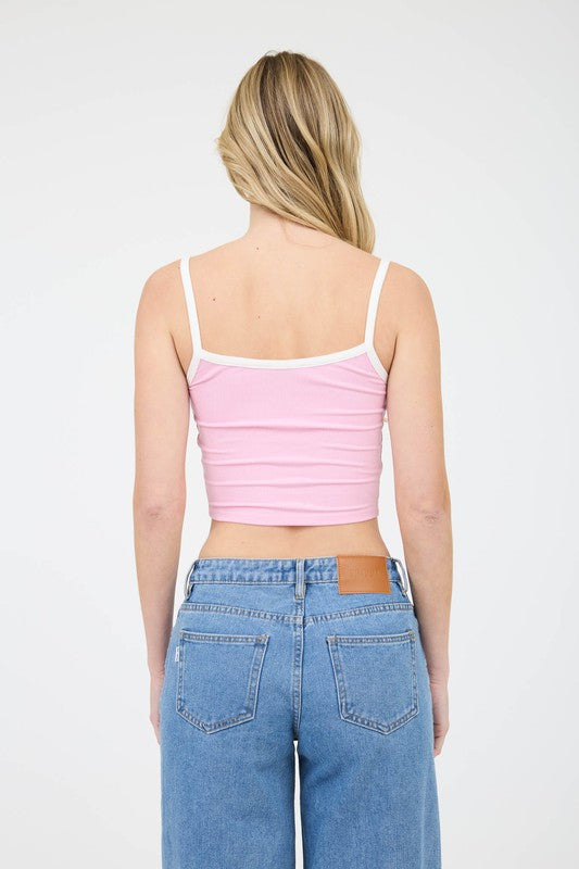 Ribbon Detail Cropped Cami