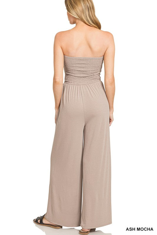 Smocked Tube Top Jumpsuit