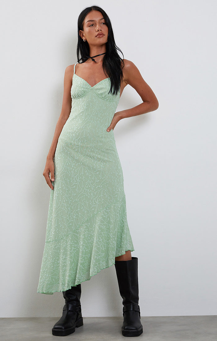 Kavala Sage Asymmetrical Midi Dress