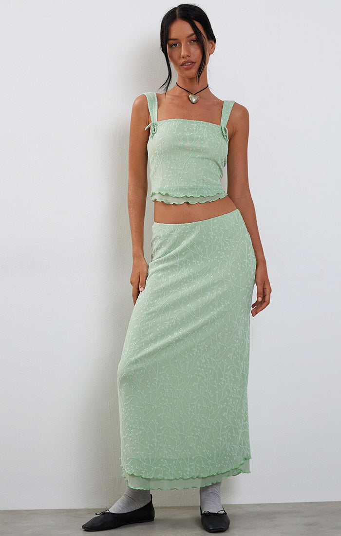 Tresha Sage Maxi Skirt