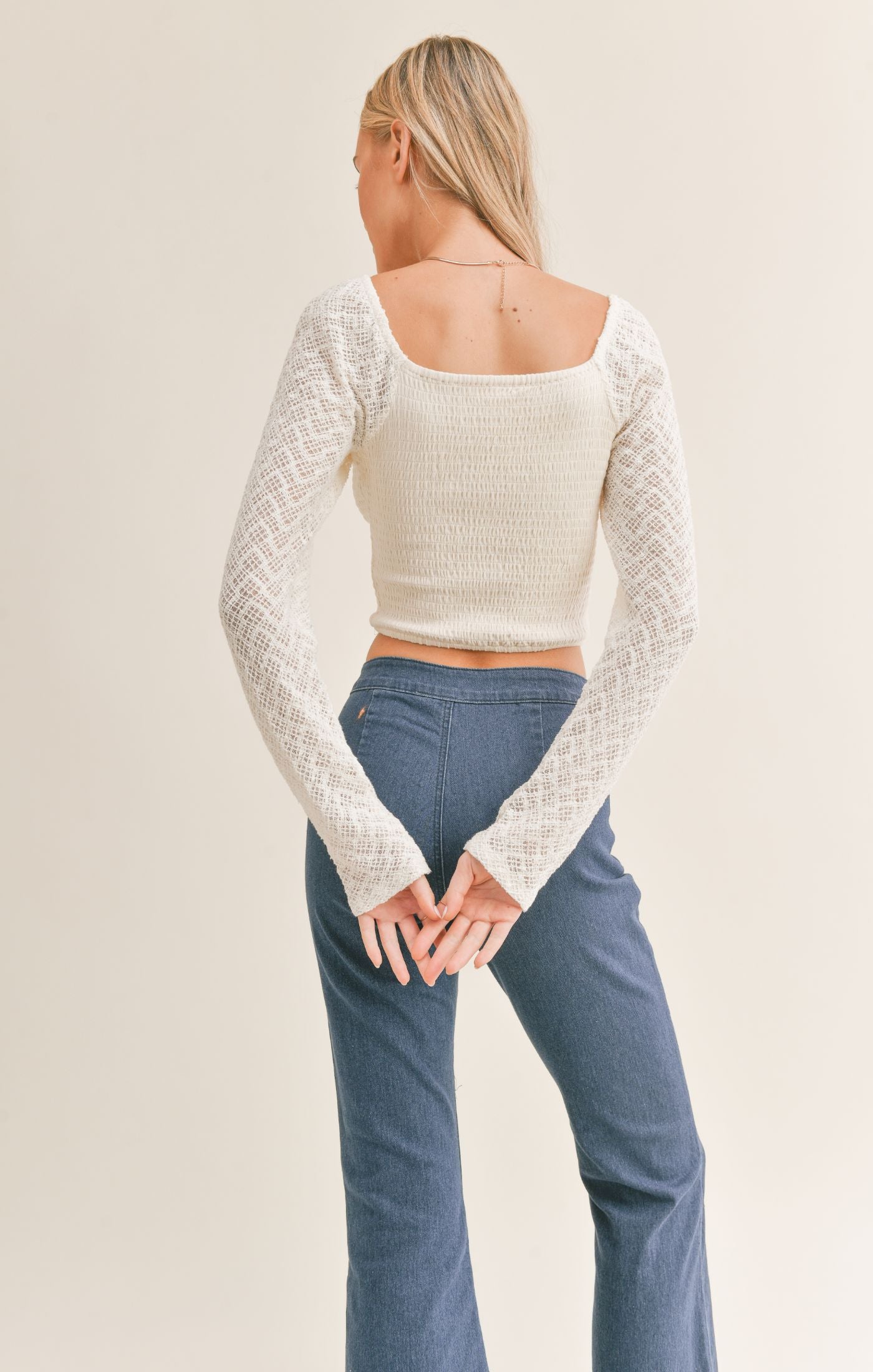 Nellie Smocked Long Sleeve Top