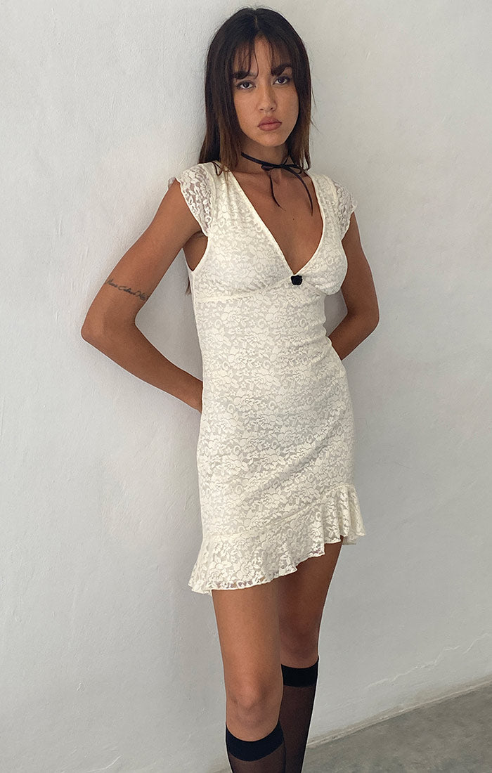 Ginevra V-Neck Lace Dress