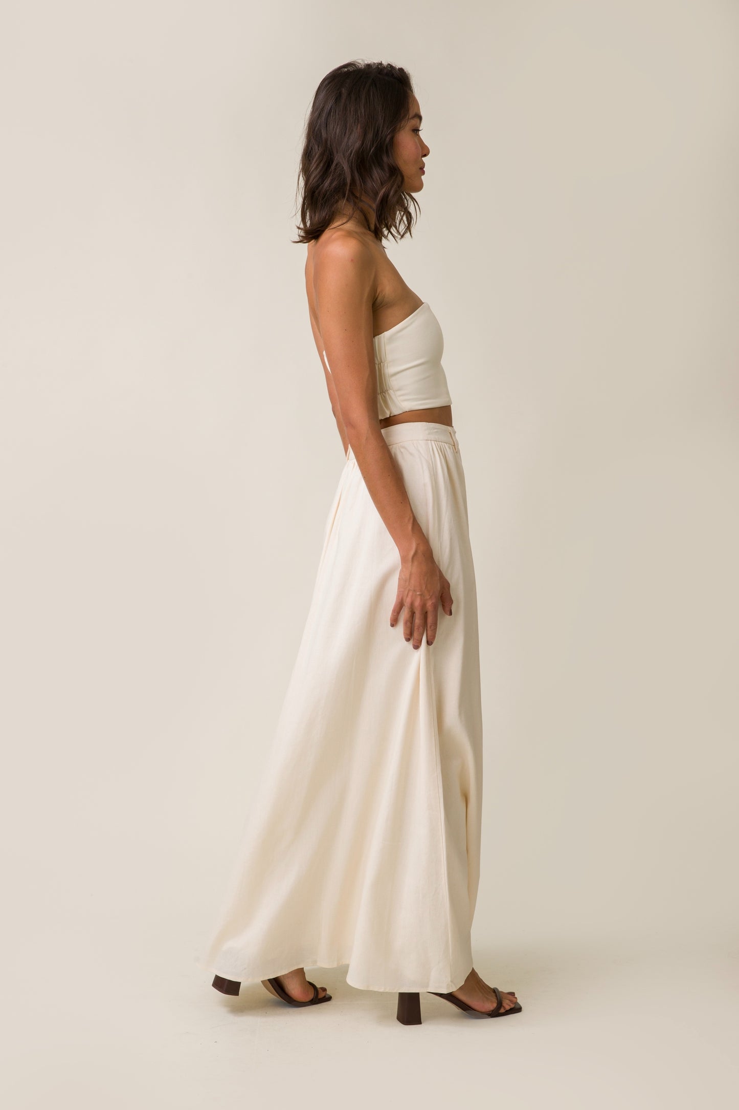 Day Dream Cotton-Linen Maxi Skirt
