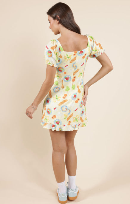 Picnic Pursuits Front Tie Mini Dress