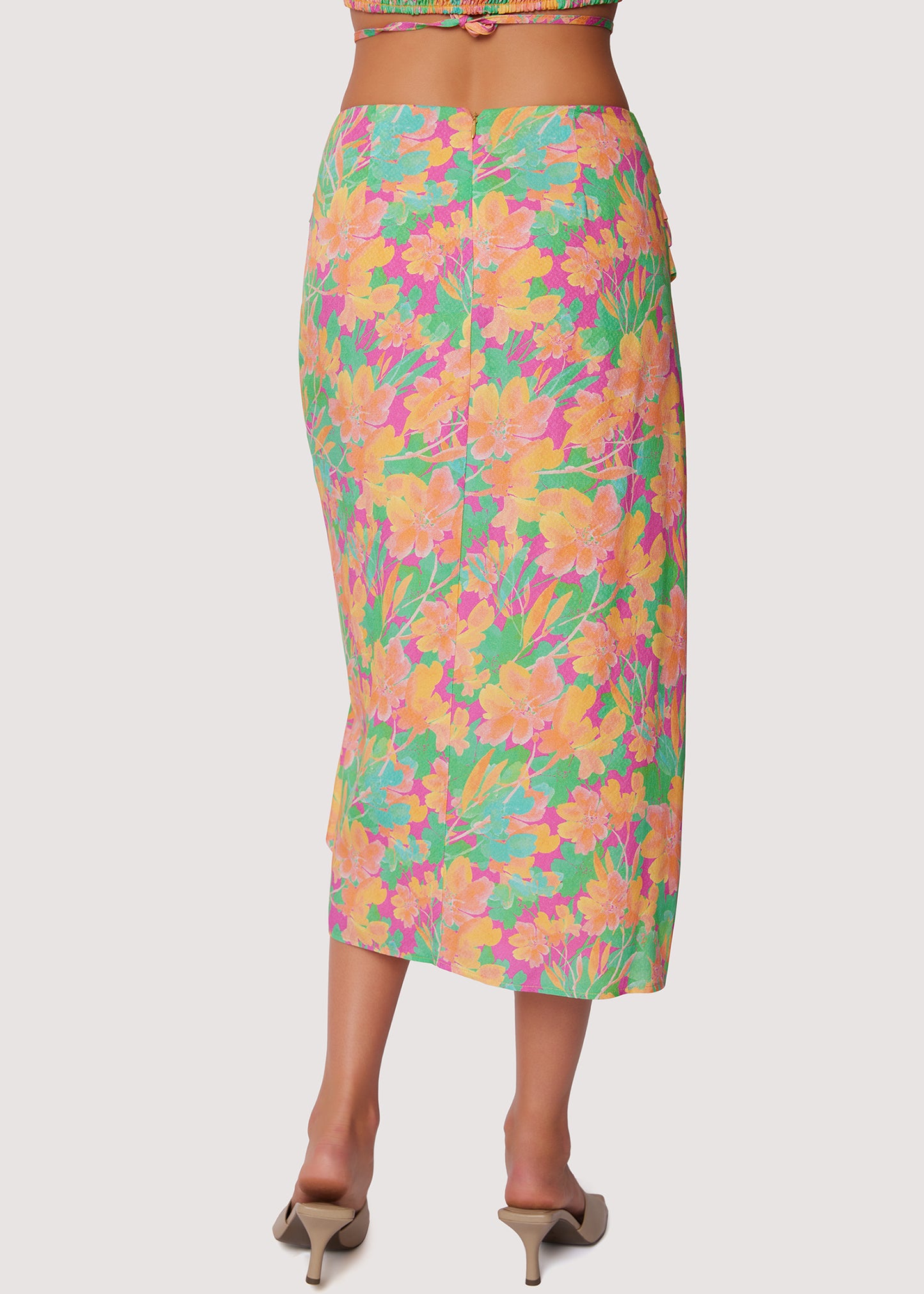 Eternal Lights Ruched Midi Skirt
