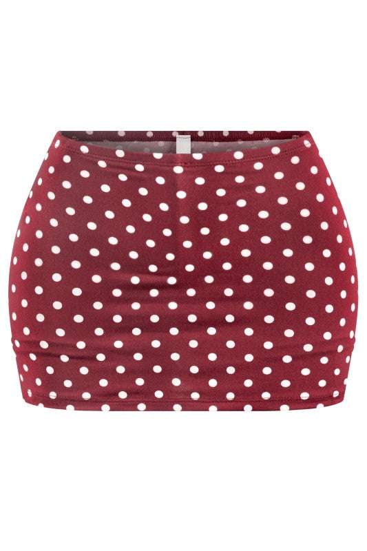 Raven Polka Dot Skort