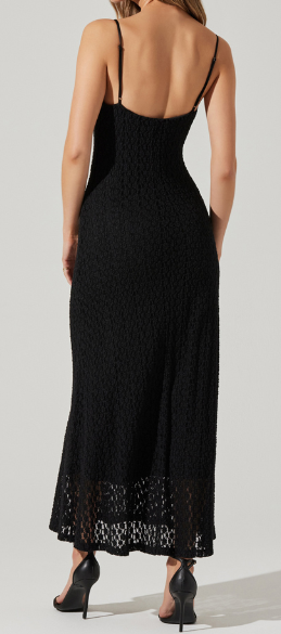 Renaisse Textured Maxi Dress