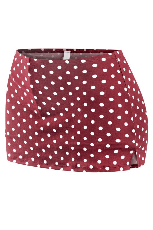 Raven Polka Dot Skort