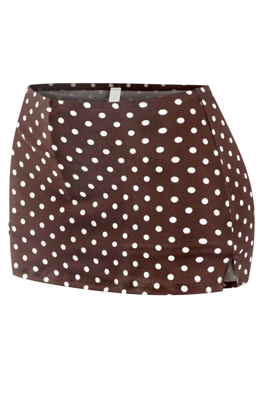 Raven Polka Dot Skort