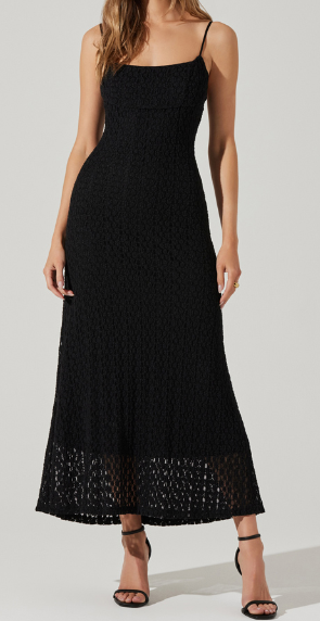 Renaisse Textured Maxi Dress