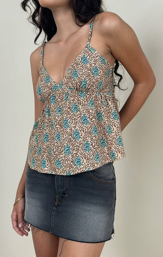 Bluebell Boho Batik Top