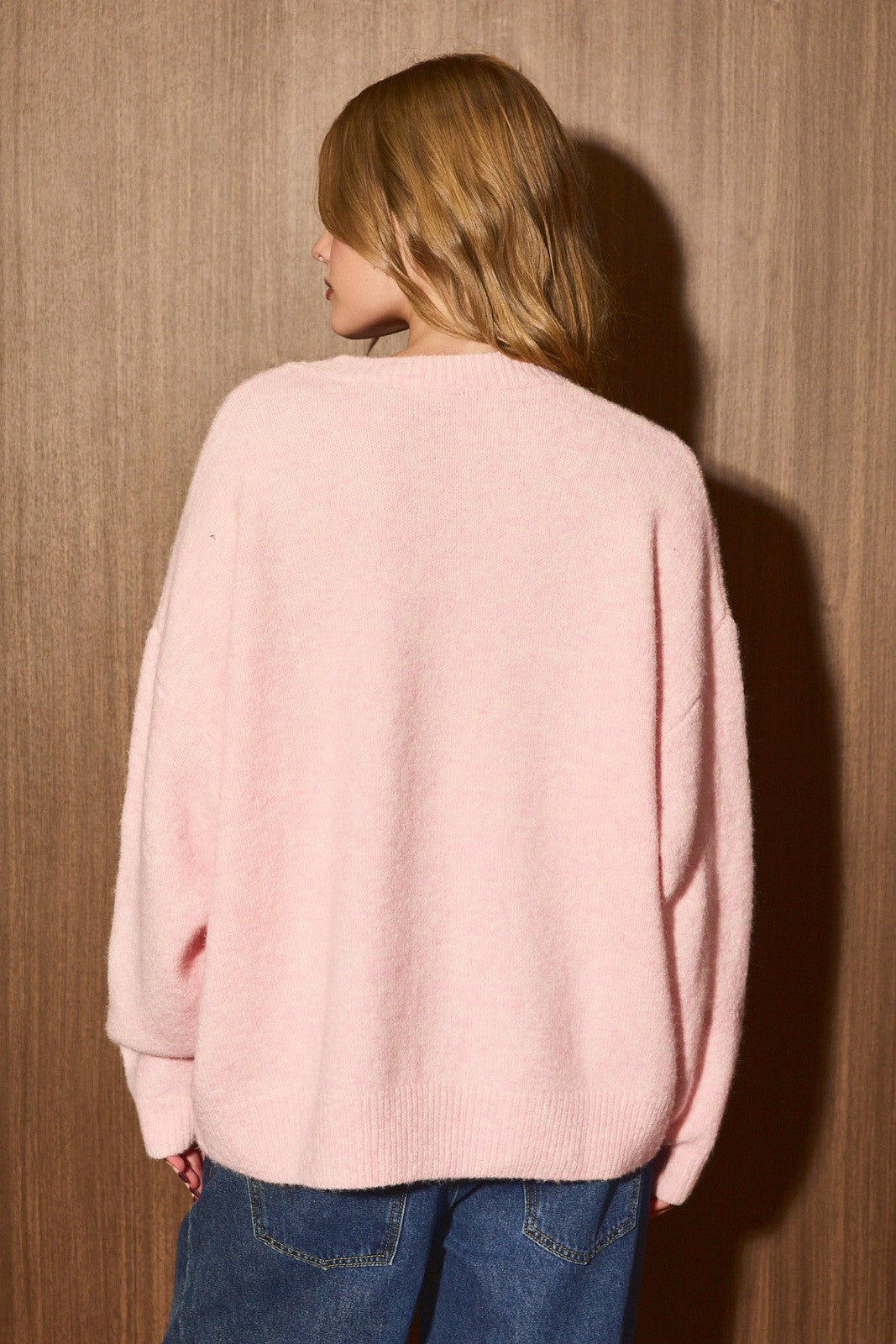 Christmas Tree Pocket Embroidered Oversized Sweater