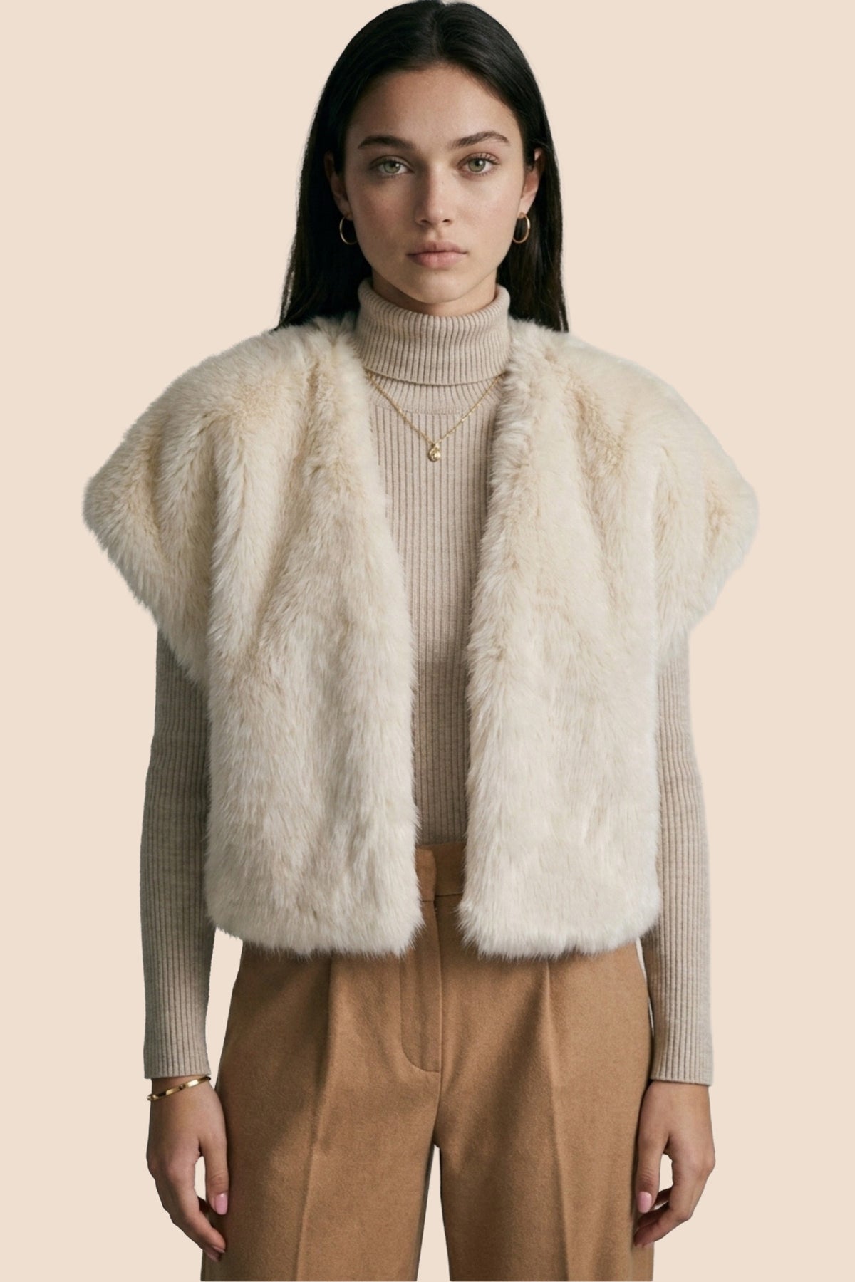 Faux Fur Wrap Vest