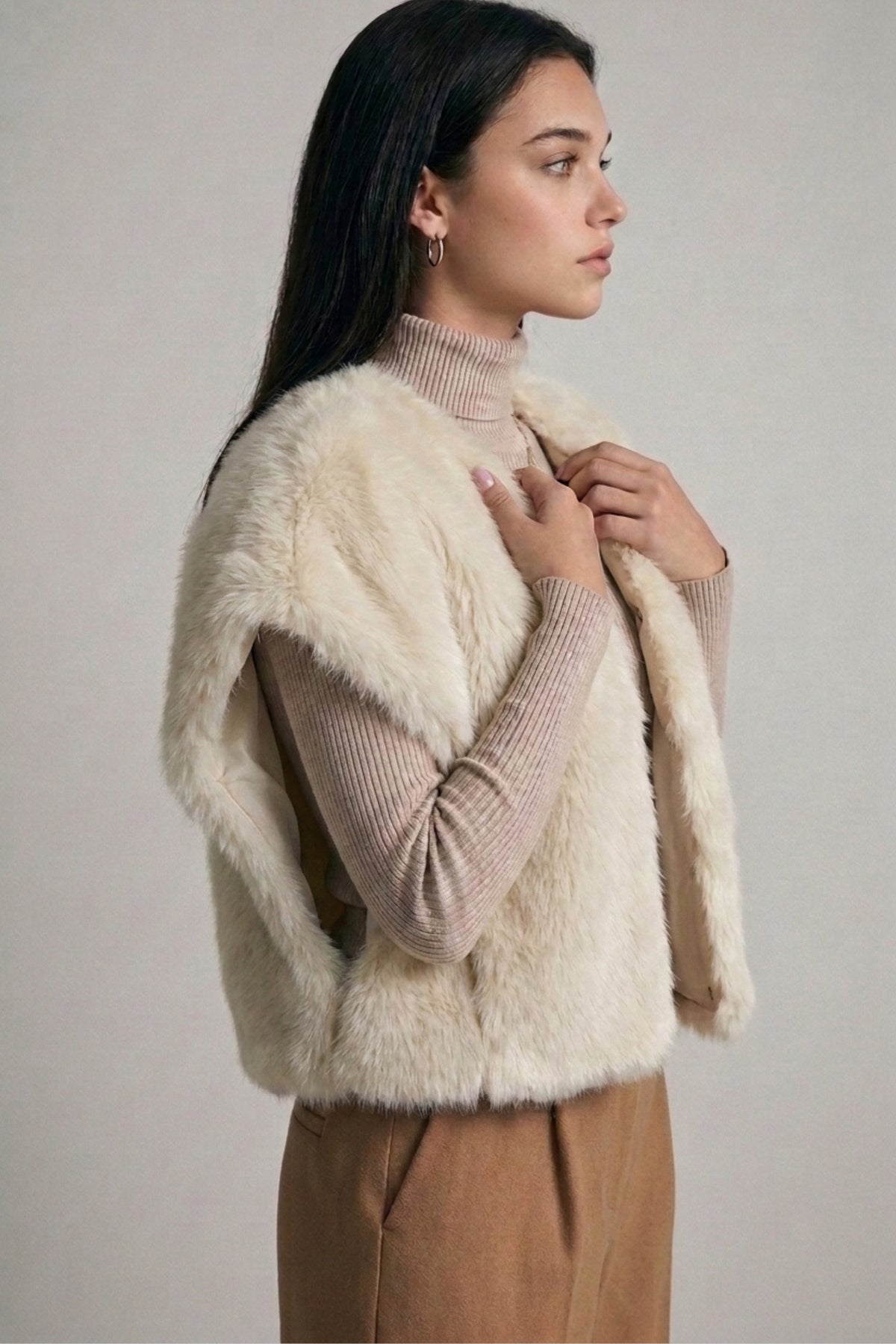 Faux Fur Wrap Vest