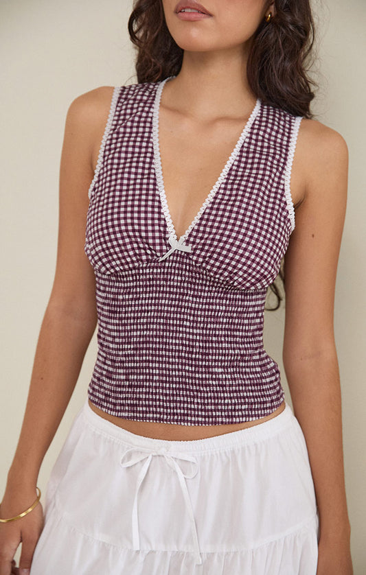 Hevalis Gingham Wine Top