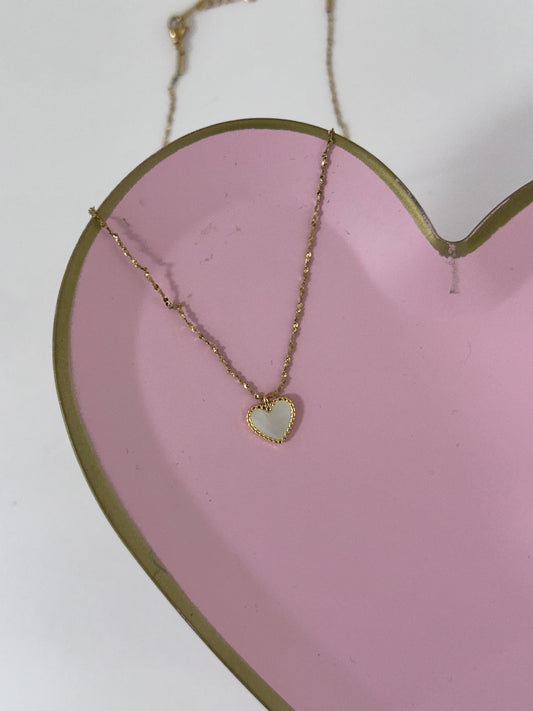 Heart Pearl Necklace Mini