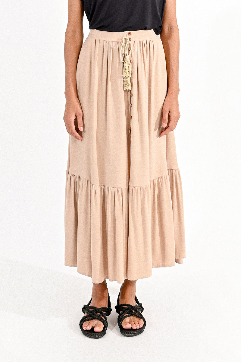 Tassel Ties Maxi Skirt