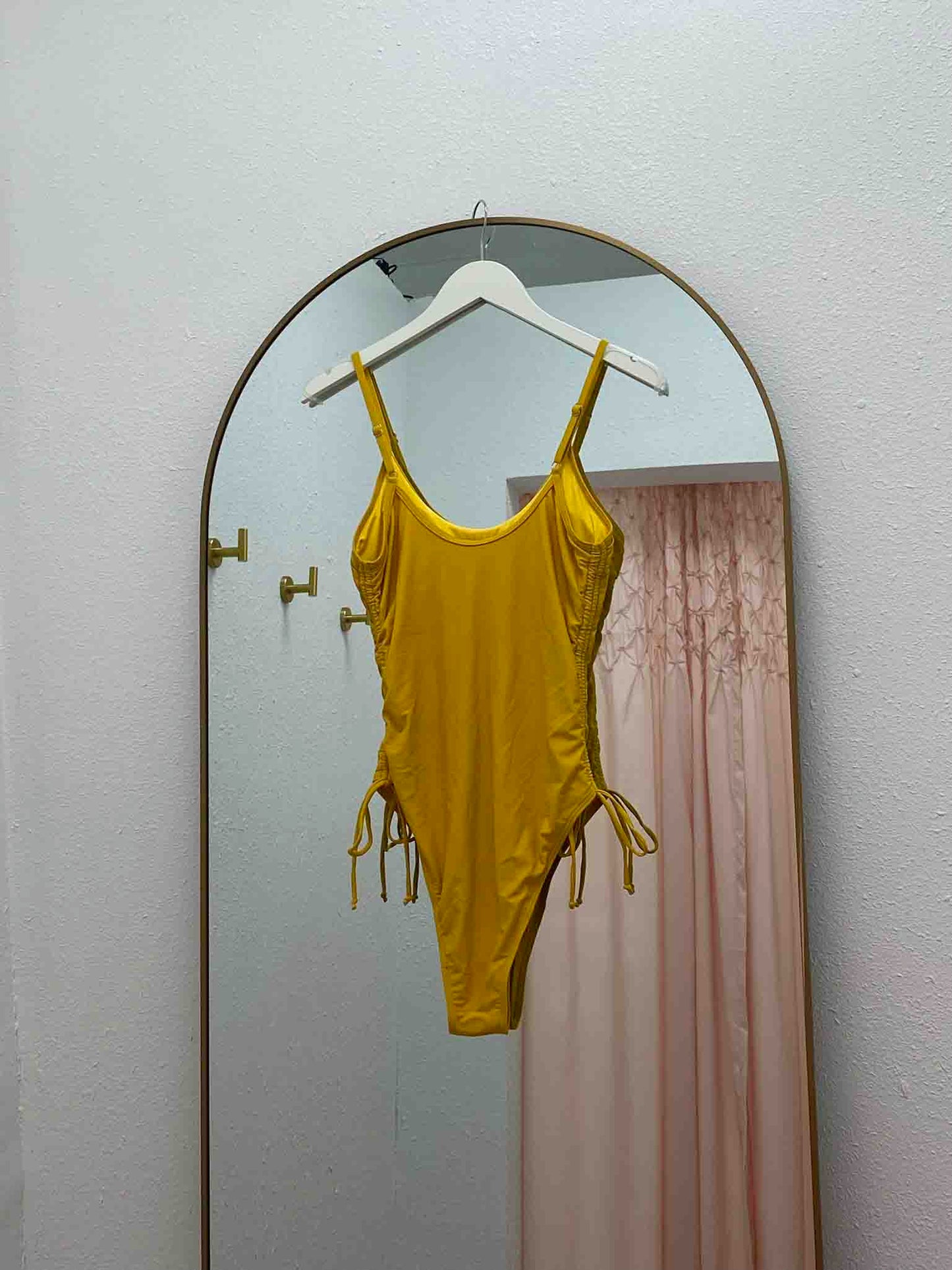 One Piece Drawstring Side Swimsuit