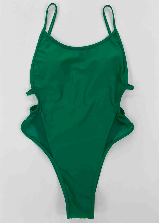 One Piece Mesh Side Swimsuit